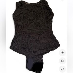 Elegant Black Lace Bodysuit